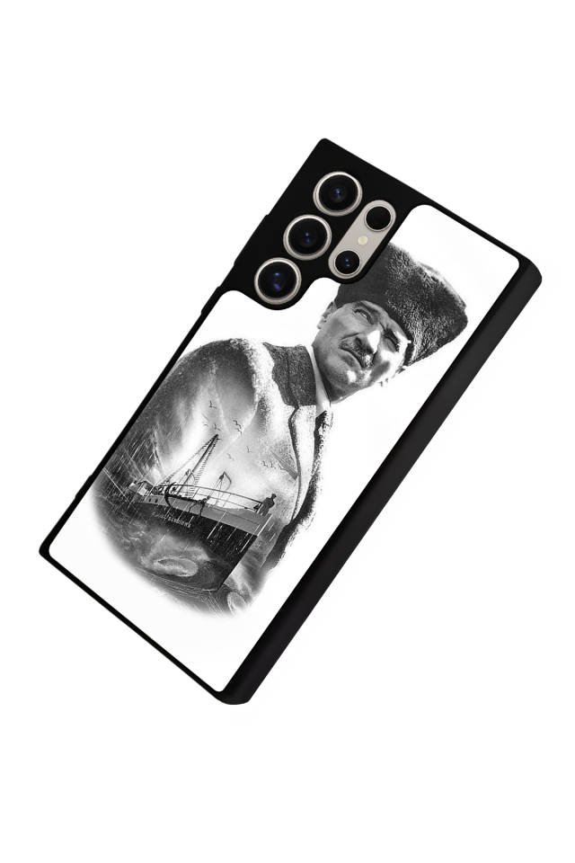 Samsung Galaxy S22 Ultra Uyumlu Mustafa Kemal Ataturk Tasarımlı Glossy Premium Kılıf