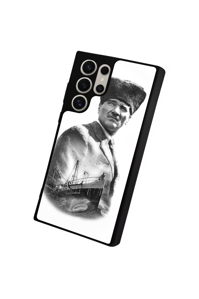 Samsung Galaxy S22 Ultra Uyumlu Mustafa Kemal Ataturk Tasarımlı Glossy Premium Kılıf
