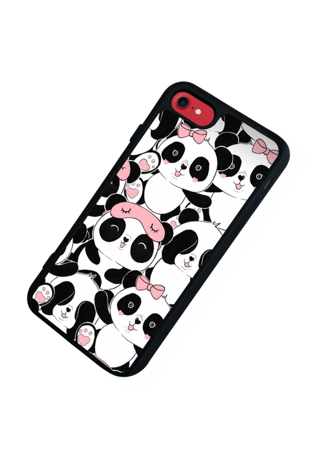 iPhone 7 Uyumlu Panda Tasarımlı Glossy Premium Kılıf