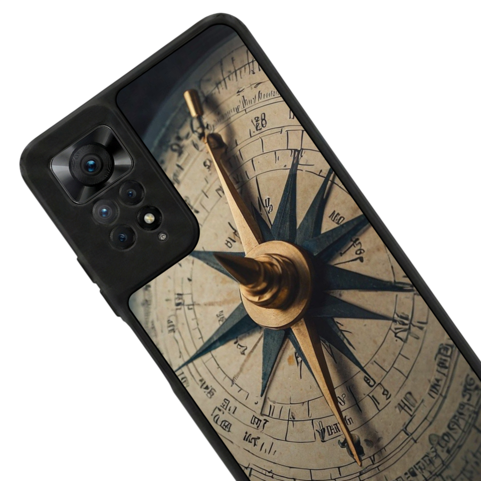 Xiaomi Redmi Note 11 Pro Uyumlu Pusula Tasarımlı Glossy Premium Kılıf
