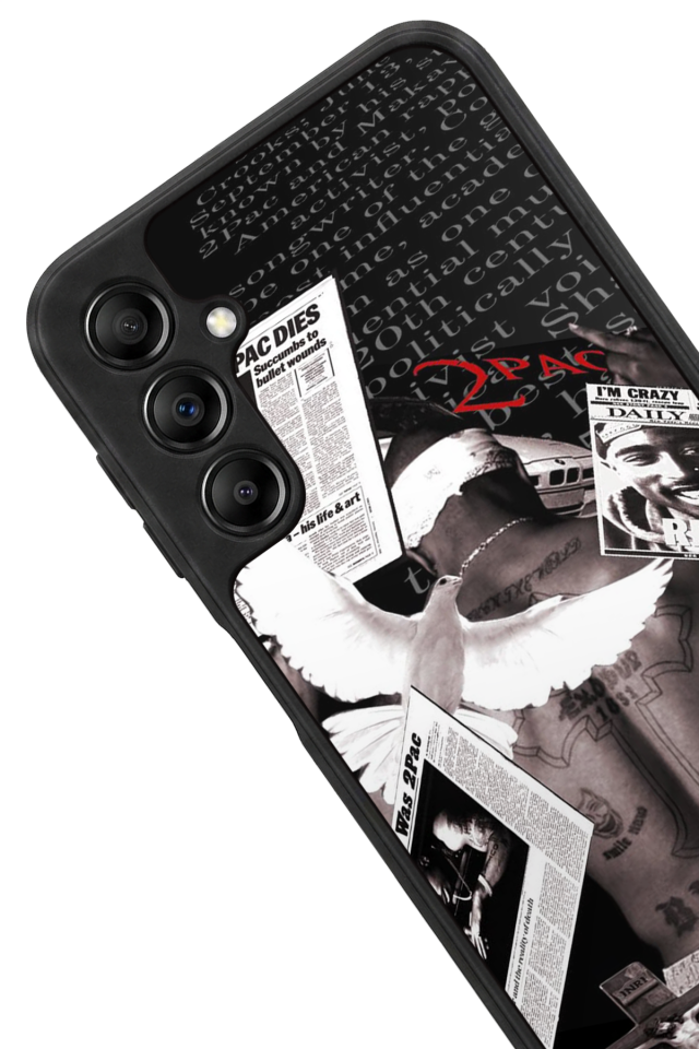 Samsung Galaxy A14 Uyumlu Tupac Tasarımlı Glossy Premium Kılıf