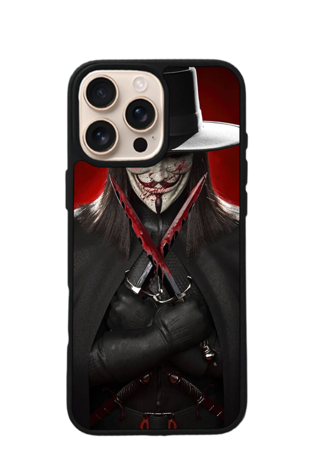 iPhone 16 Pro Uyumlu Vendetta Tasarımlı Glossy Premium Kılıf