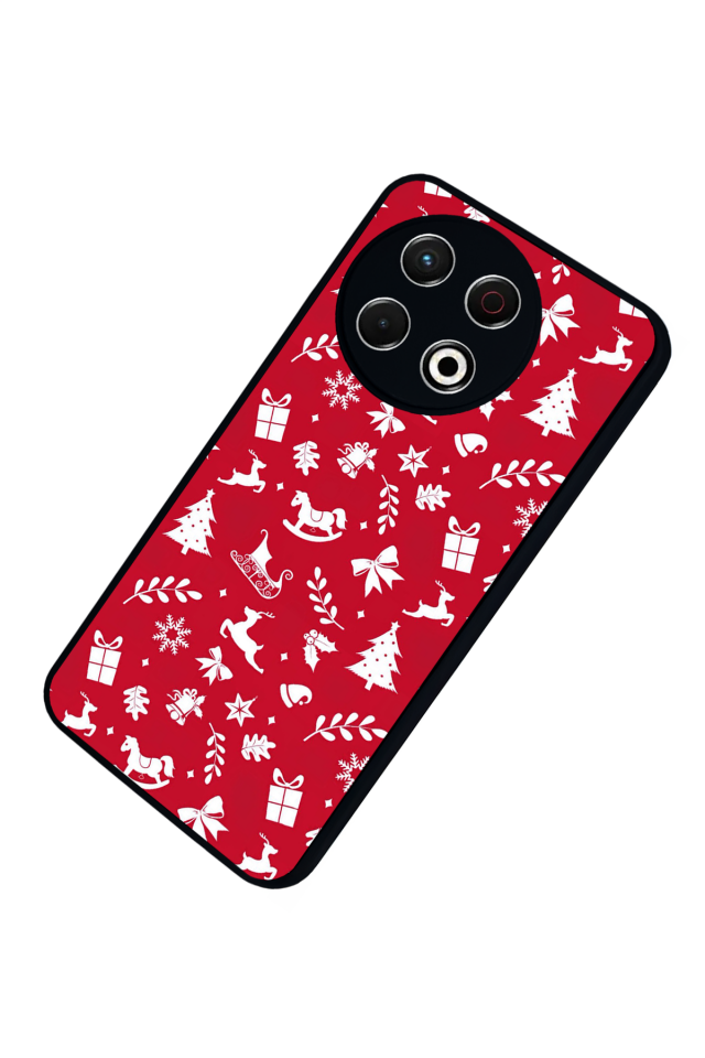 Tecno Spark 30 Pro Uyumlu Yilbasi Christmas Tasarımlı Glossy Premium Kılıf