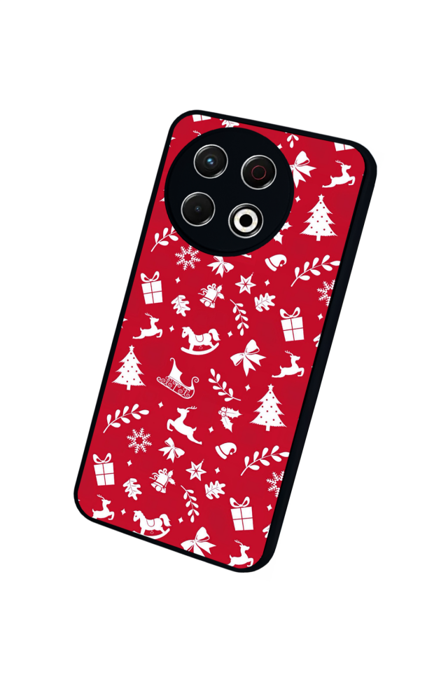 Tecno Spark 30 Pro Uyumlu Yilbasi Christmas Tasarımlı Glossy Premium Kılıf