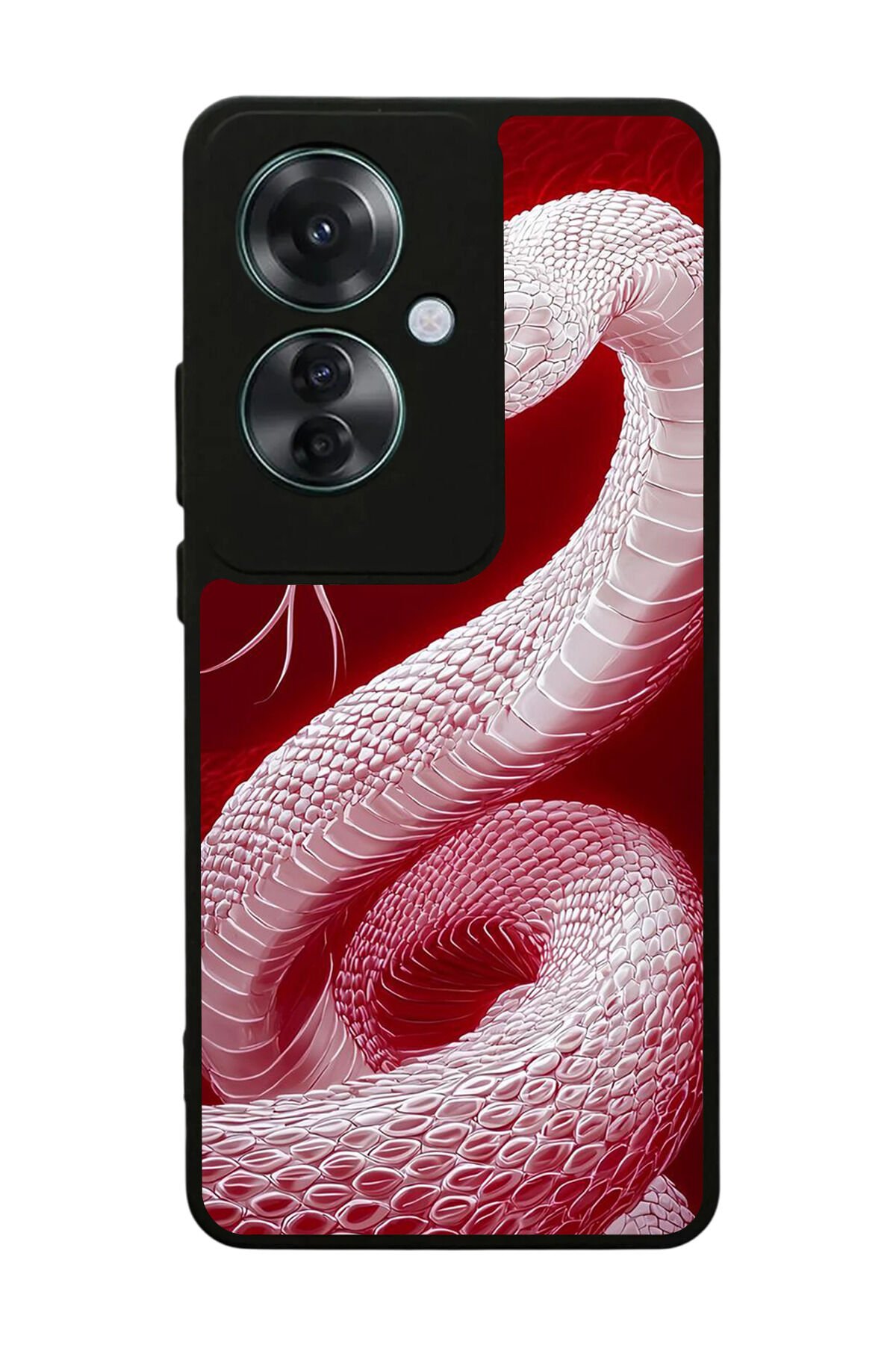 Oppo Reno 11F Uyumlu Yılan Tasarımlı Glossy Premium Kılıf