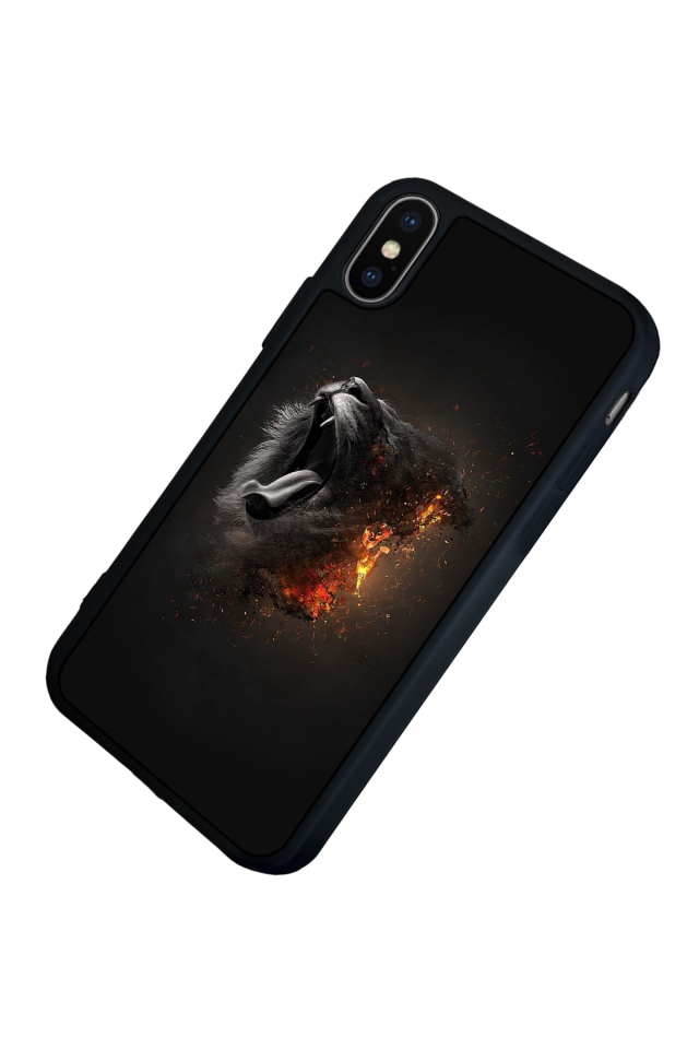 iPhone XS Max Uyumlu Aslan Tasarımlı Glossy Premium Kılıf