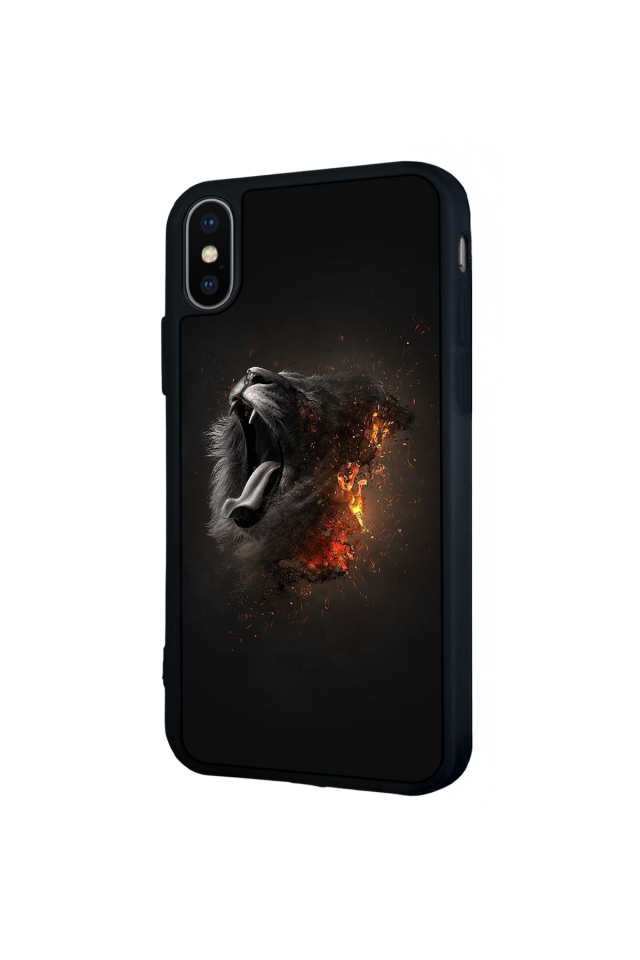 iPhone XS Max Uyumlu Aslan Tasarımlı Glossy Premium Kılıf