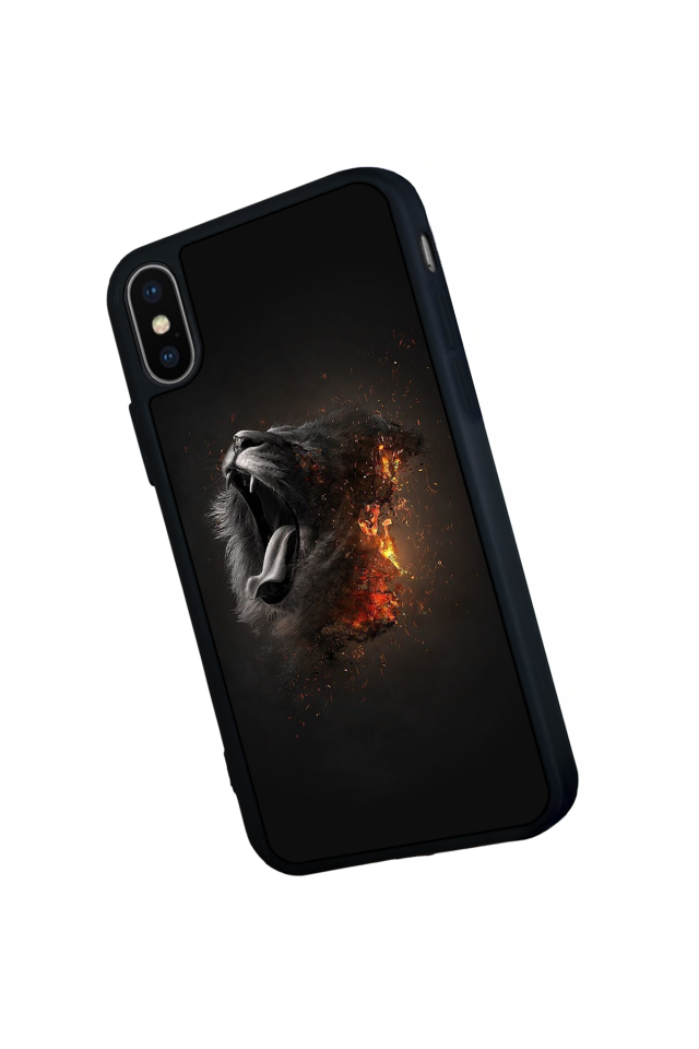 iPhone XS Max Uyumlu Aslan Tasarımlı Glossy Premium Kılıf