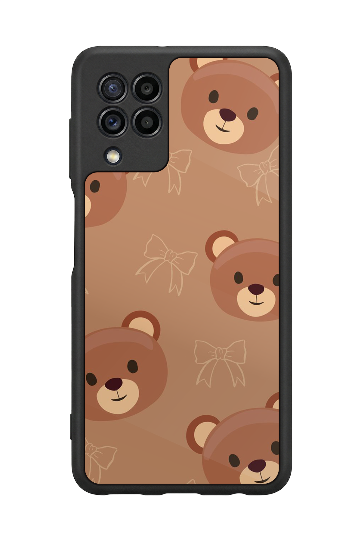 Samsung Galaxy M32 Uyumlu Ayı Tasarımlı Glossy Premium Kılıf