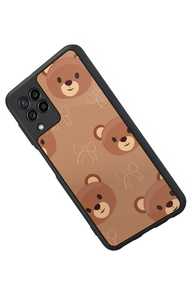 Samsung Galaxy M32 Uyumlu Ayı Tasarımlı Glossy Premium Kılıf