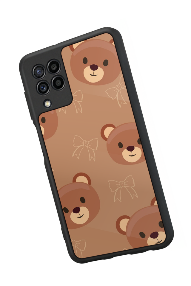 Samsung Galaxy M32 Uyumlu Ayı Tasarımlı Glossy Premium Kılıf