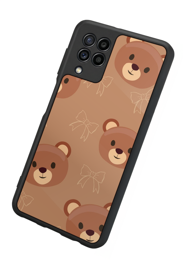 Samsung Galaxy M32 Uyumlu Ayı Tasarımlı Glossy Premium Kılıf