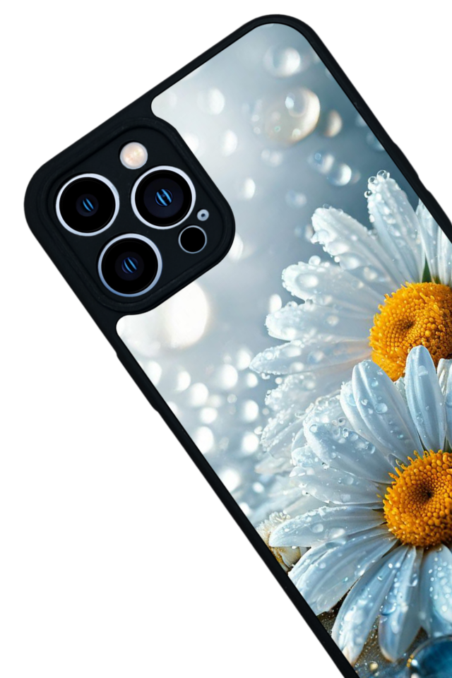 iPhone 12 Pro Max Uyumlu Cicek Tasarımlı Glossy Premium Kılıf