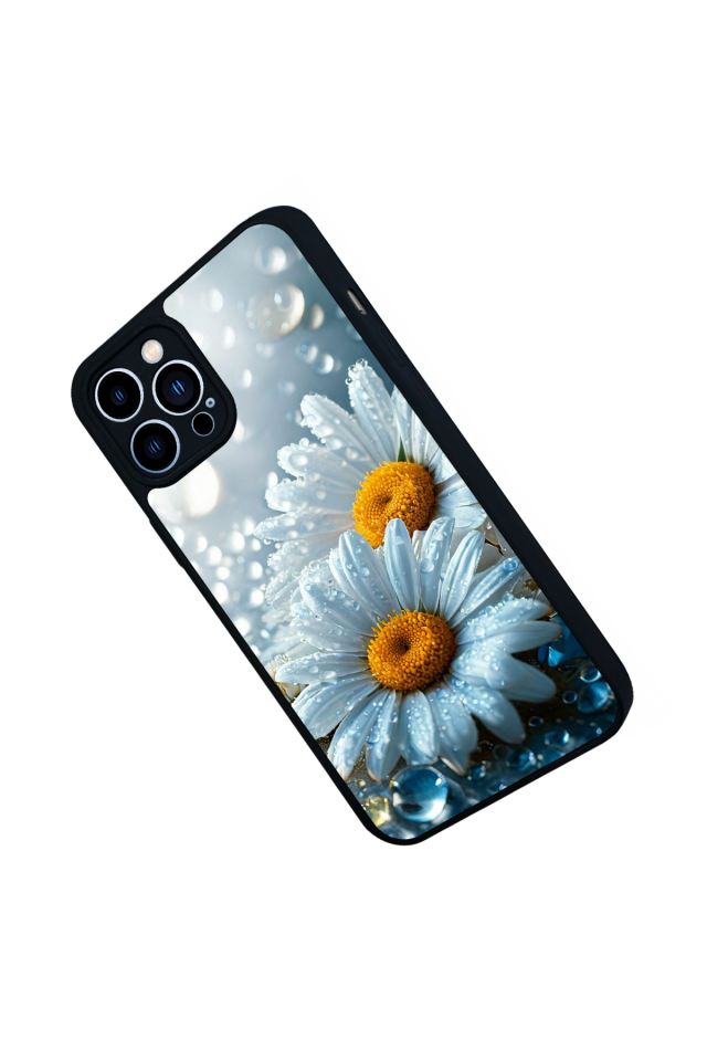 iPhone 12 Pro Max Uyumlu Cicek Tasarımlı Glossy Premium Kılıf