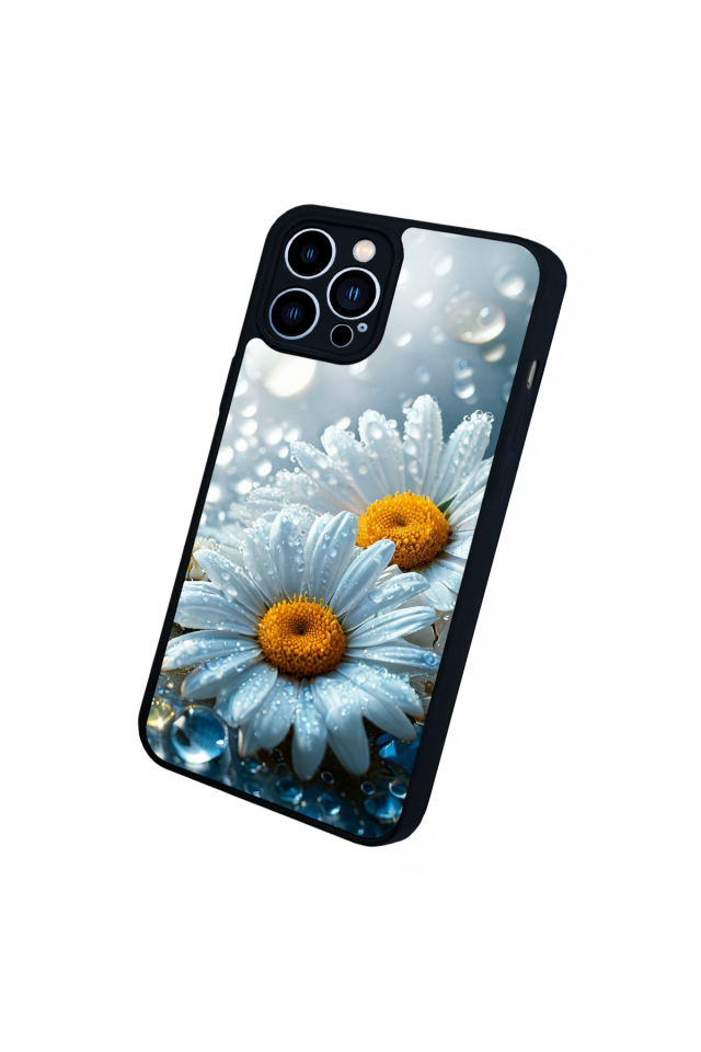 iPhone 12 Pro Max Uyumlu Cicek Tasarımlı Glossy Premium Kılıf