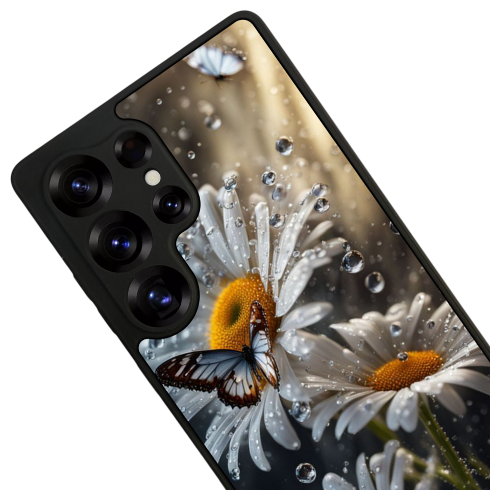 Samsung Galaxy S25 Ultra Uyumlu Cicek Tasarımlı Glossy Premium Kılıf