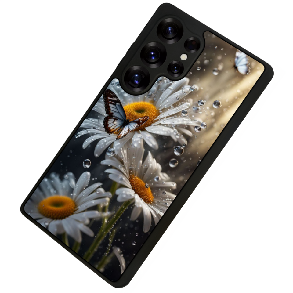 Samsung Galaxy S25 Ultra Uyumlu Cicek Tasarımlı Glossy Premium Kılıf