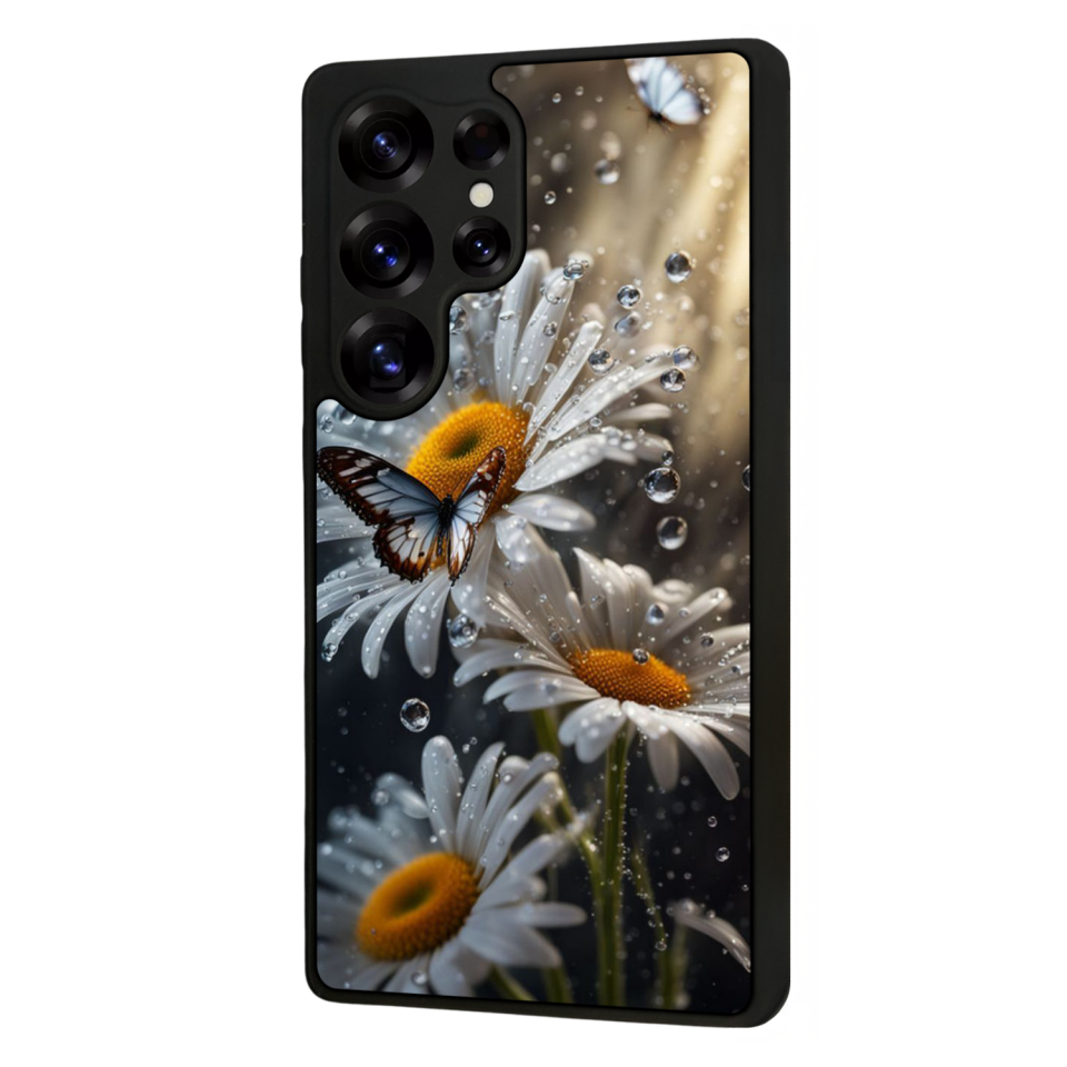 Samsung Galaxy S25 Ultra Uyumlu Cicek Tasarımlı Glossy Premium Kılıf