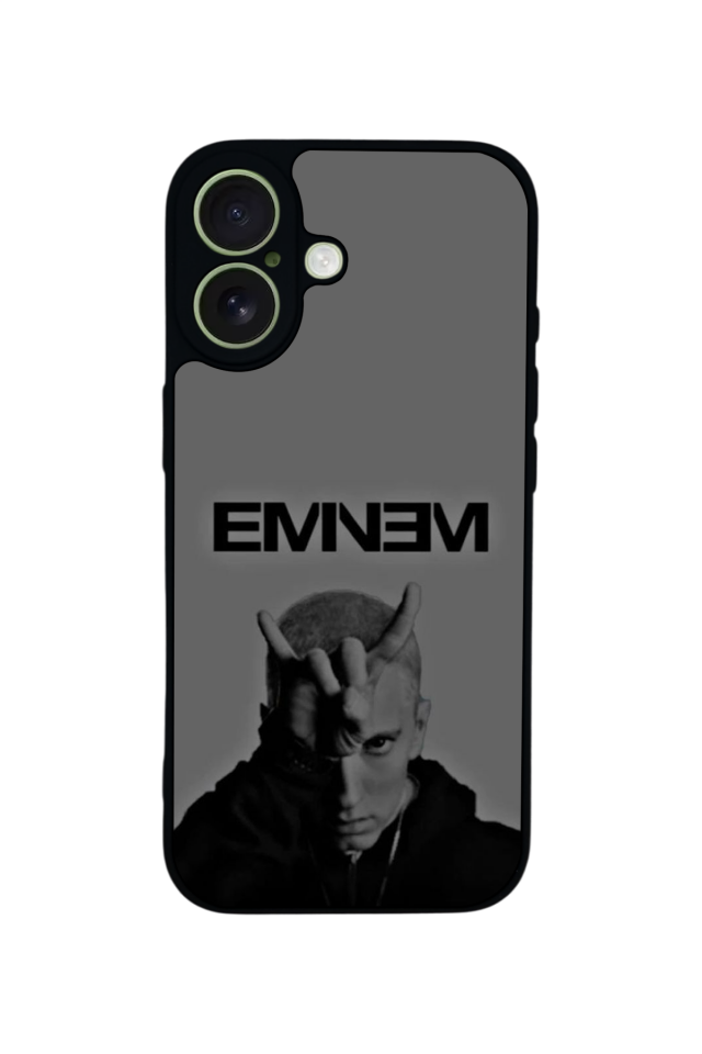 iPhone 17 Uyumlu Eminem Tasarımlı Glossy Premium Kılıf