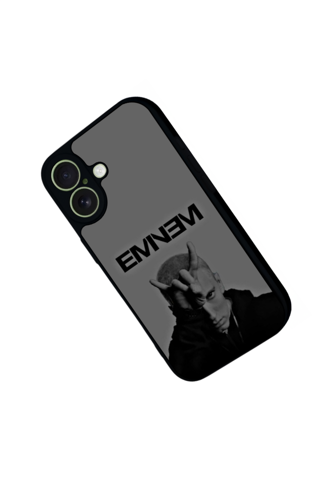iPhone 17 Uyumlu Eminem Tasarımlı Glossy Premium Kılıf