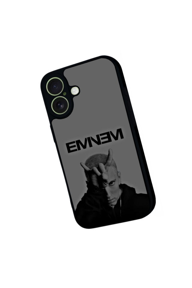 iPhone 17 Uyumlu Eminem Tasarımlı Glossy Premium Kılıf