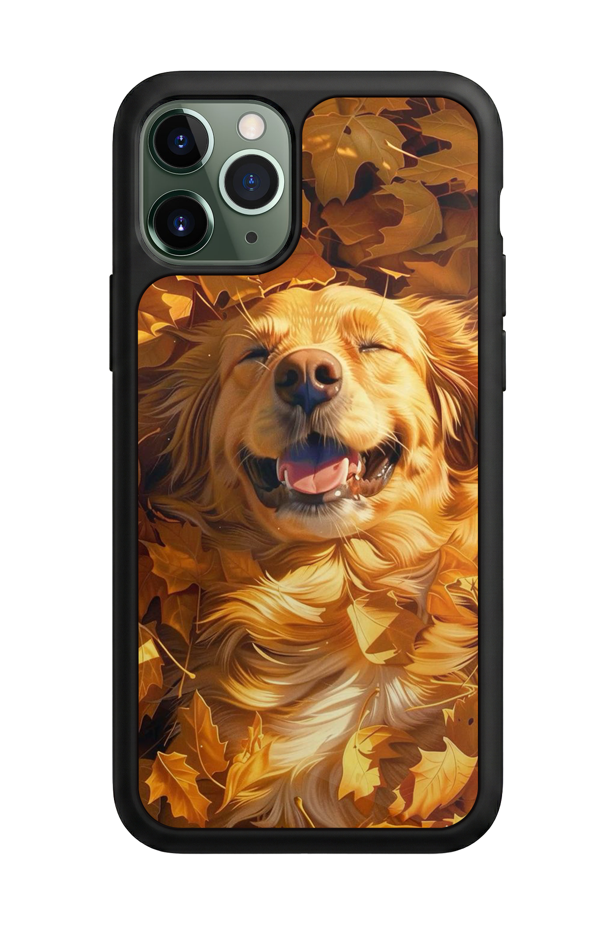 iPhone 11 Pro Uyumlu Golden Kopek Tasarımlı Glossy Premium Kılıf