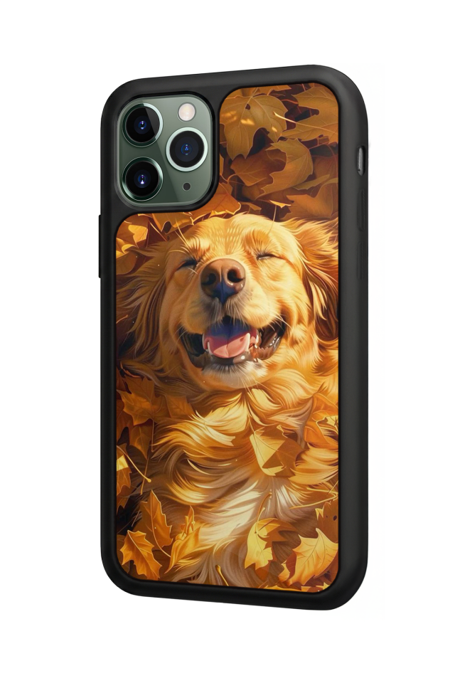 iPhone 11 Pro Uyumlu Golden Kopek Tasarımlı Glossy Premium Kılıf