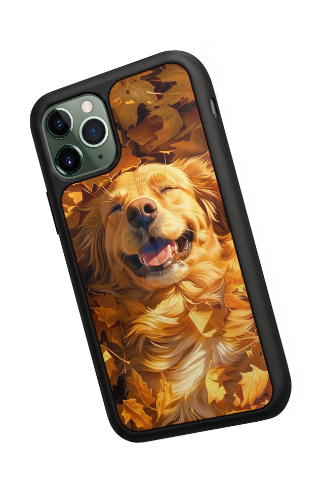 iPhone 11 Pro Uyumlu Golden Kopek Tasarımlı Glossy Premium Kılıf