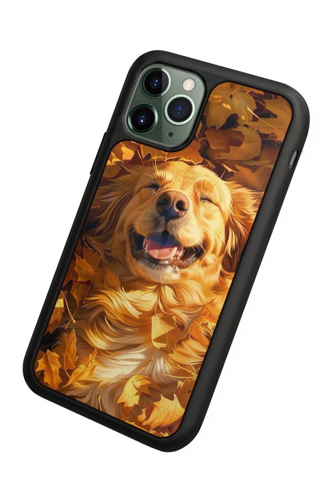 iPhone 11 Pro Uyumlu Golden Kopek Tasarımlı Glossy Premium Kılıf