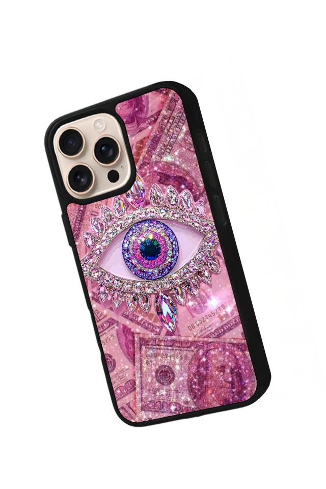 iPhone 15 Pro Max Uyumlu Göz Tasarımlı Glossy Premium Kılıf