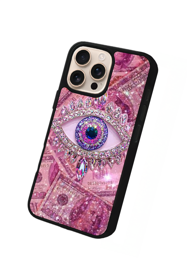 iPhone 15 Pro Max Uyumlu Göz Tasarımlı Glossy Premium Kılıf