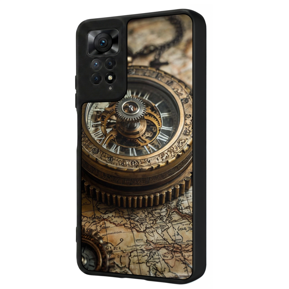 Xiaomi Redmi Note 11 Pro Uyumlu Pusula Tasarımlı Glossy Premium Kılıf