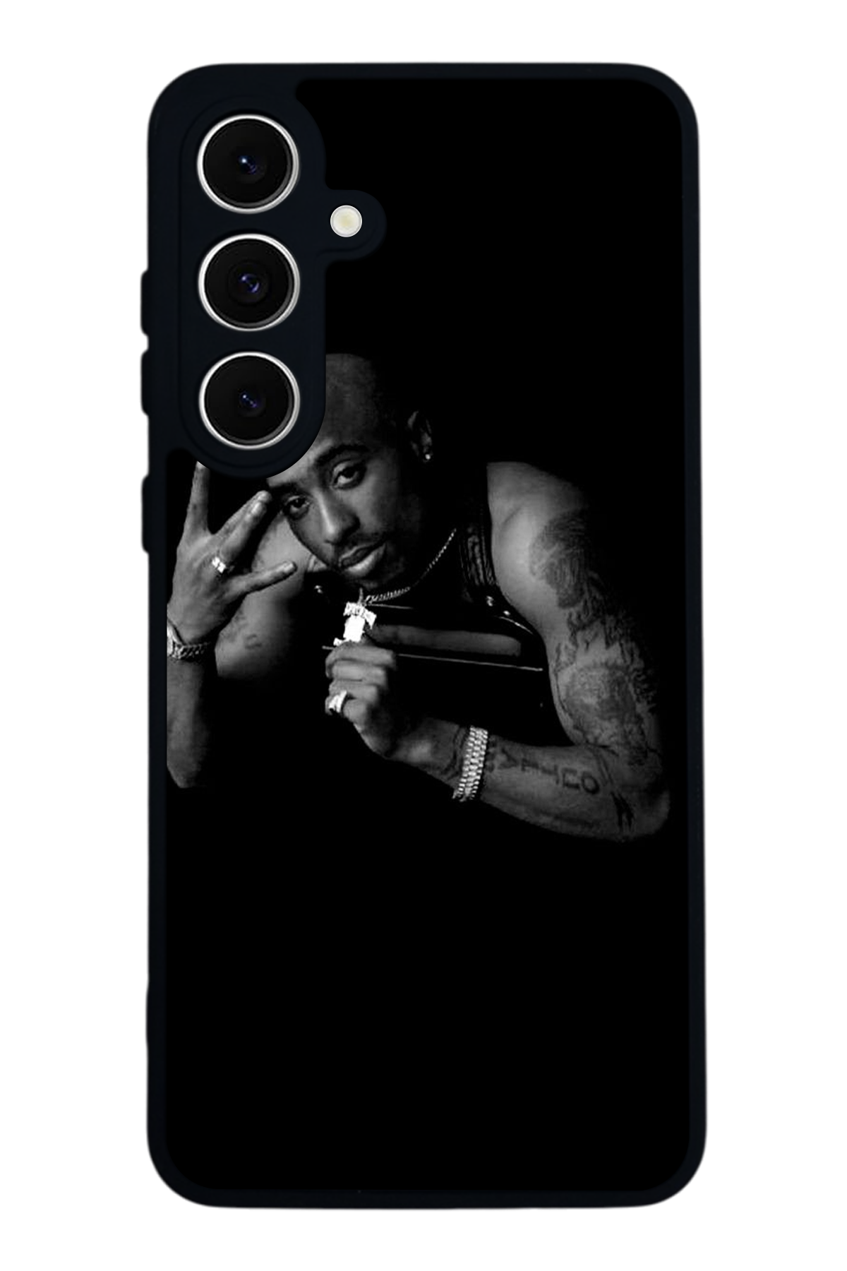 Samsung Galaxy S24 FE Uyumlu Tupac Tasarımlı Glossy Premium Kılıf