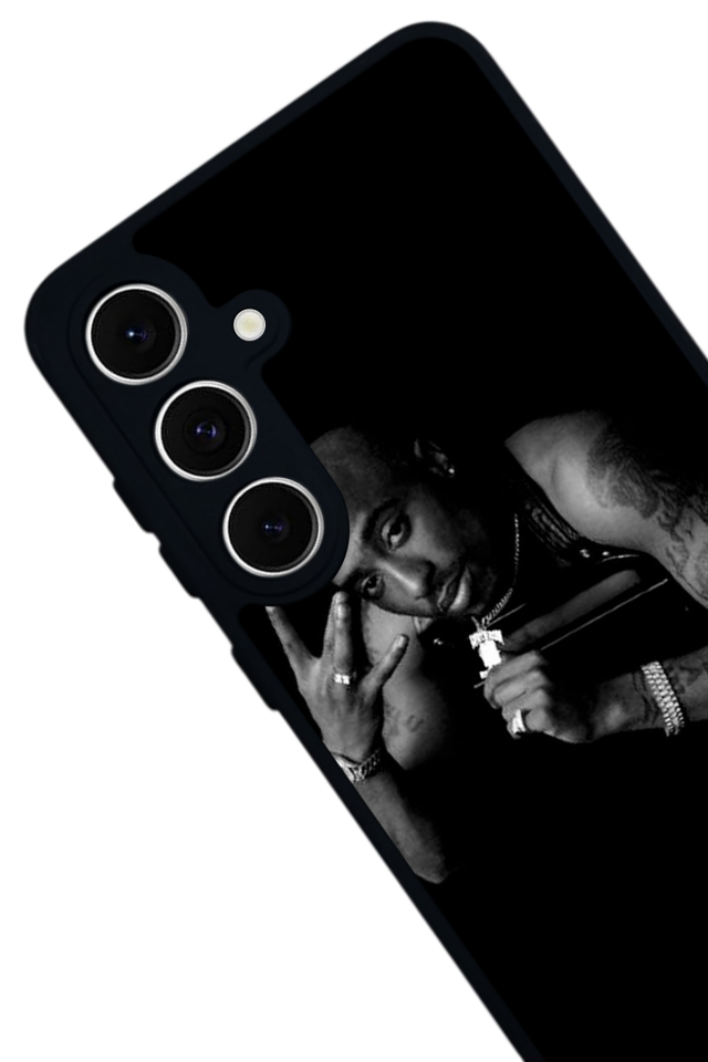 Samsung Galaxy S24 FE Uyumlu Tupac Tasarımlı Glossy Premium Kılıf