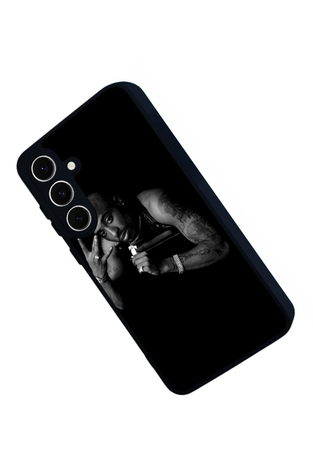 Samsung Galaxy S24 FE Uyumlu Tupac Tasarımlı Glossy Premium Kılıf