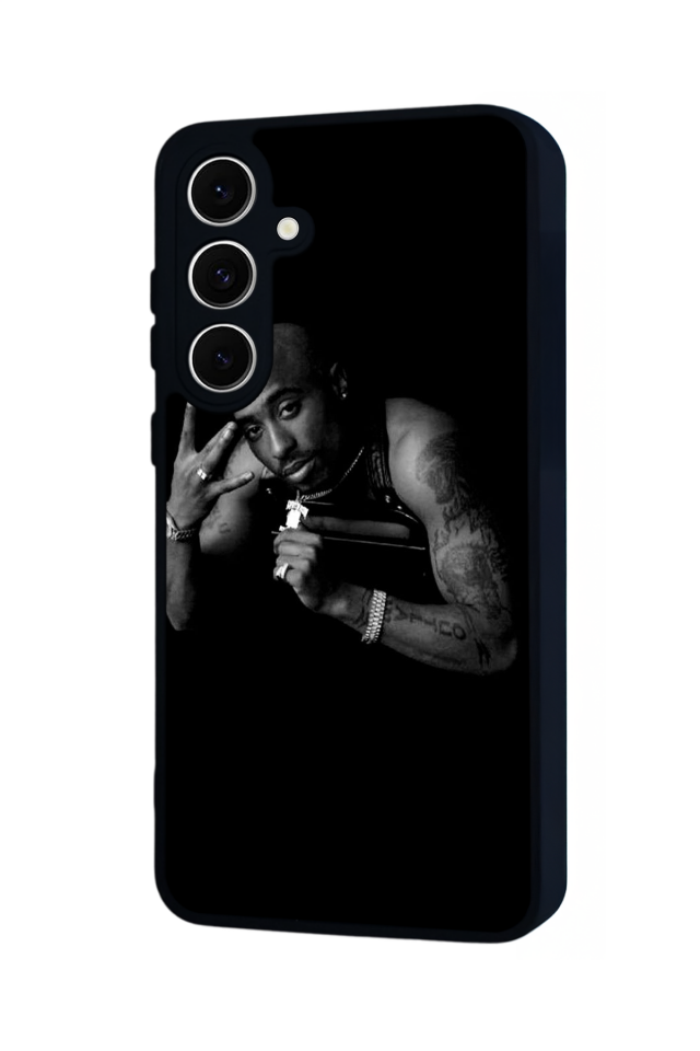 Samsung Galaxy S24 FE Uyumlu Tupac Tasarımlı Glossy Premium Kılıf