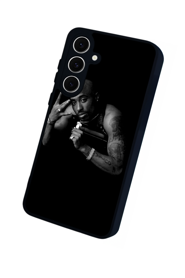 Samsung Galaxy S24 FE Uyumlu Tupac Tasarımlı Glossy Premium Kılıf
