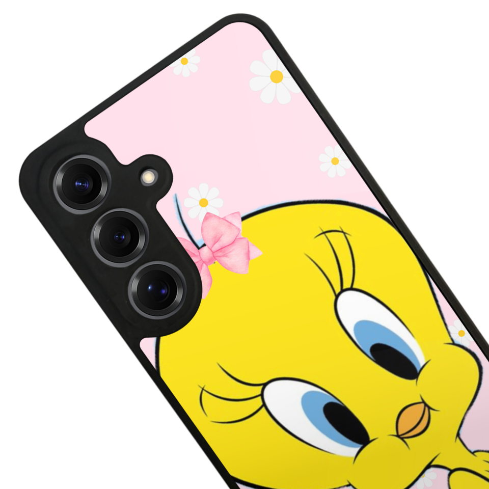 Samsung Galaxy S25 Uyumlu Tweety Tasarımlı Glossy Premium Kılıf