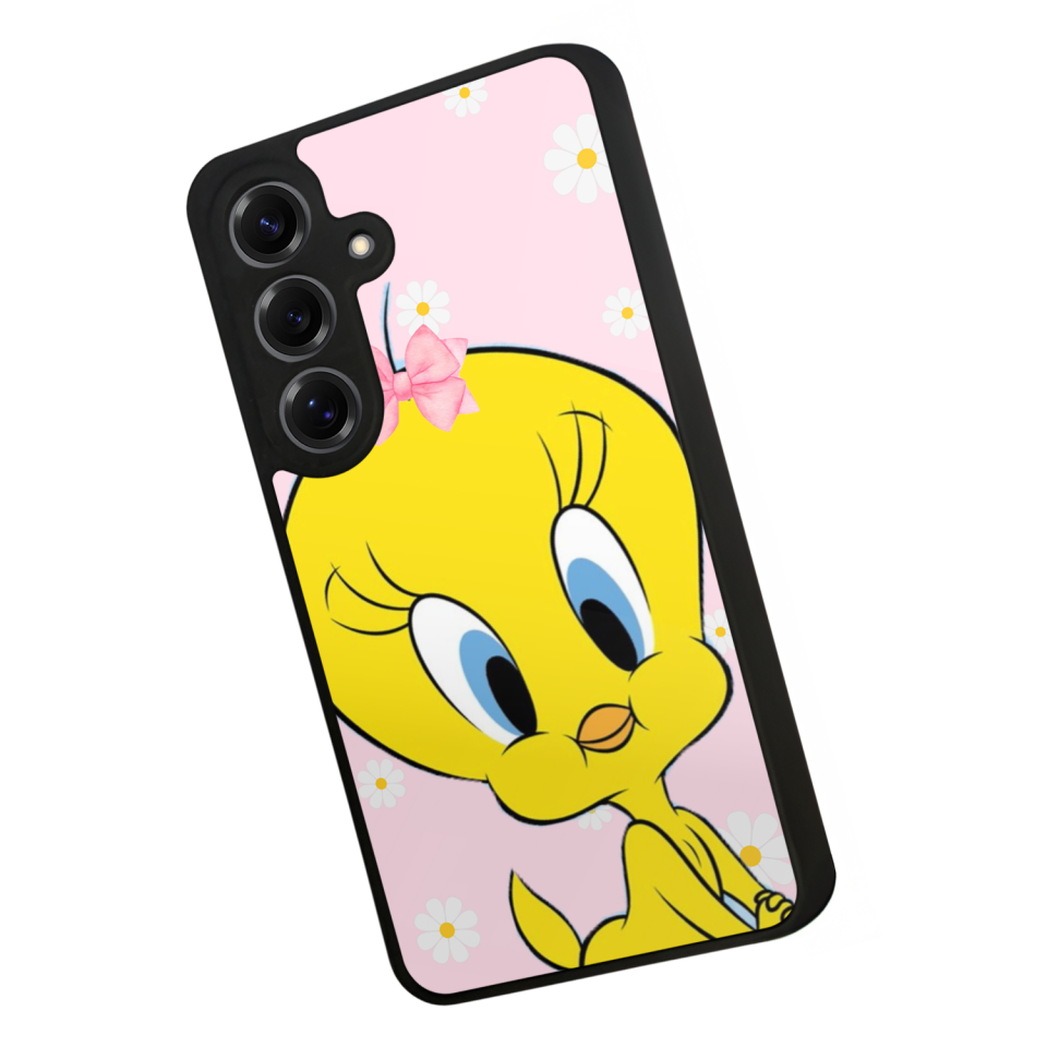 Samsung Galaxy S25 Uyumlu Tweety Tasarımlı Glossy Premium Kılıf