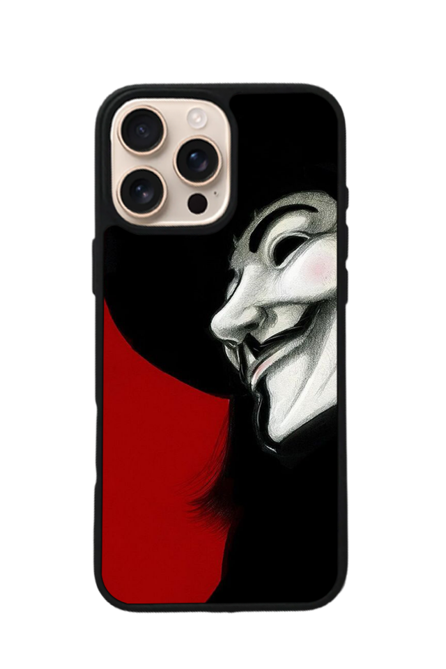 iPhone 16 Pro Uyumlu Vendetta Tasarımlı Glossy Premium Kılıf