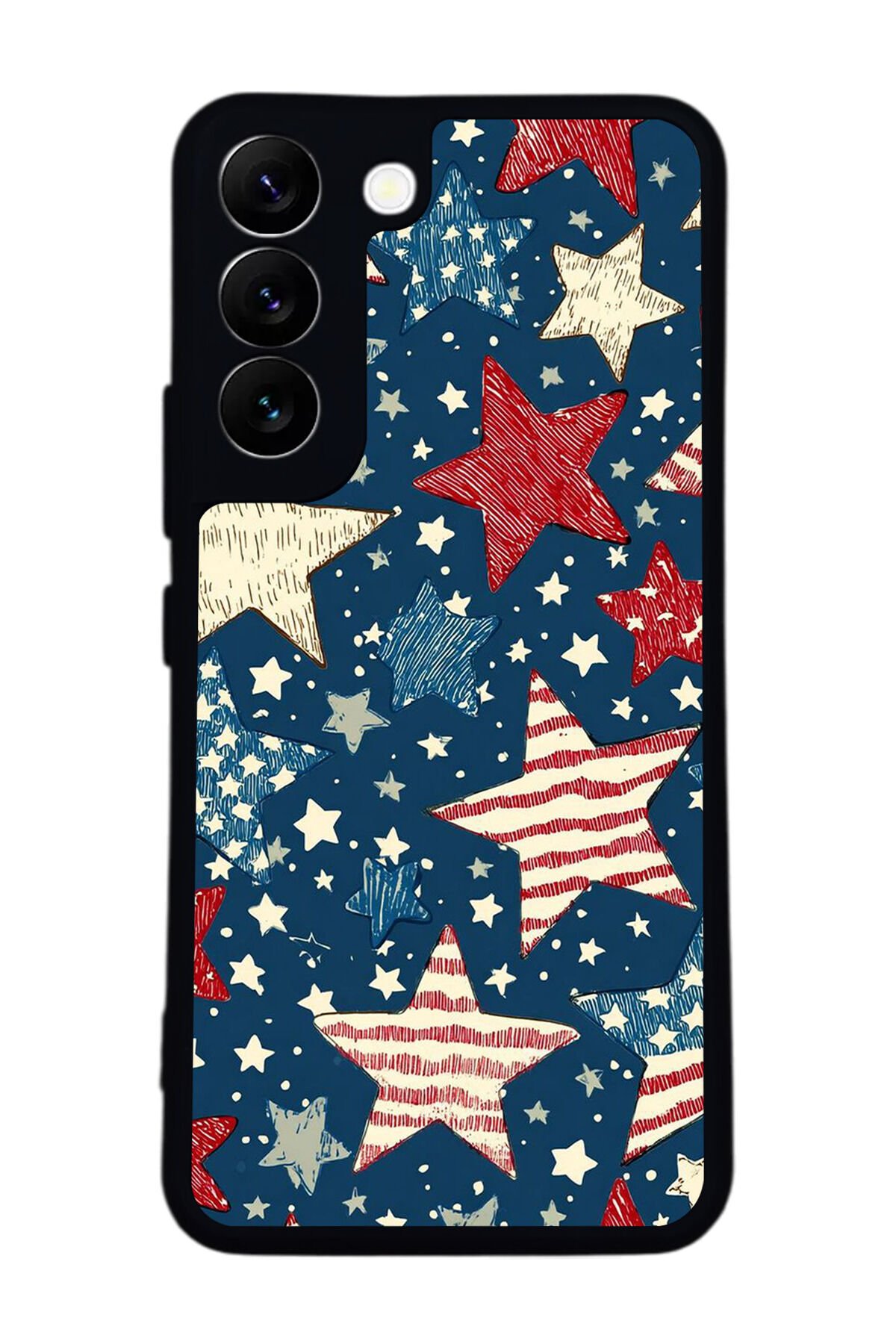Samsung Galaxy S22 Uyumlu Retro Yildizlar Tasarımlı Glossy Premium Kılıf