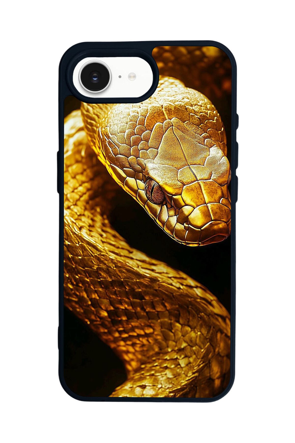 iPhone 16E Uyumlu Yılan Tasarımlı Glossy Premium Kılıf