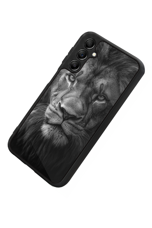 Samsung Galaxy A14 Uyumlu Aslan Tasarımlı Glossy Premium Kılıf