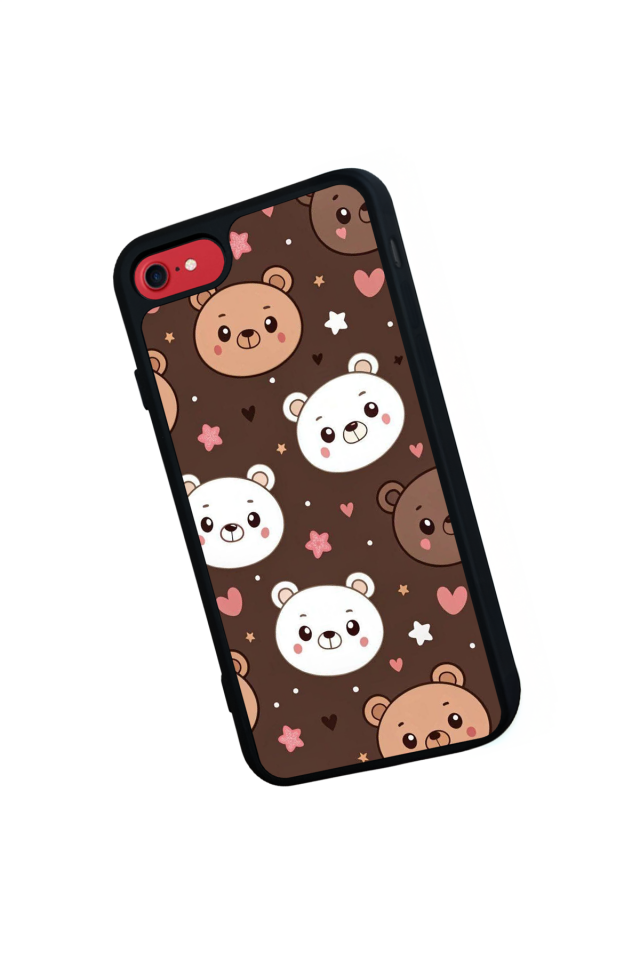 iPhone 7 Uyumlu Ayı Tasarımlı Glossy Premium Kılıf