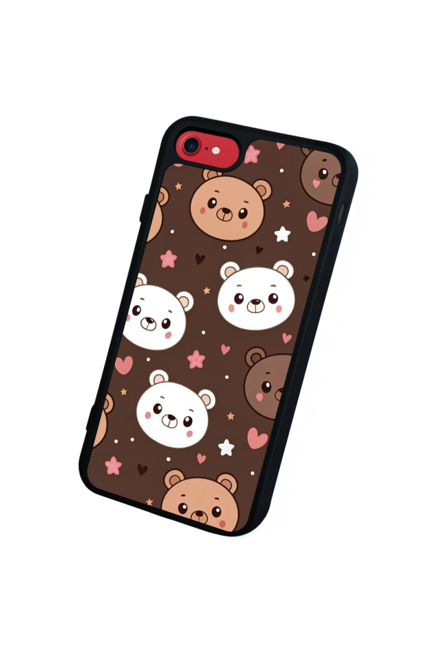 iPhone 7 Uyumlu Ayı Tasarımlı Glossy Premium Kılıf