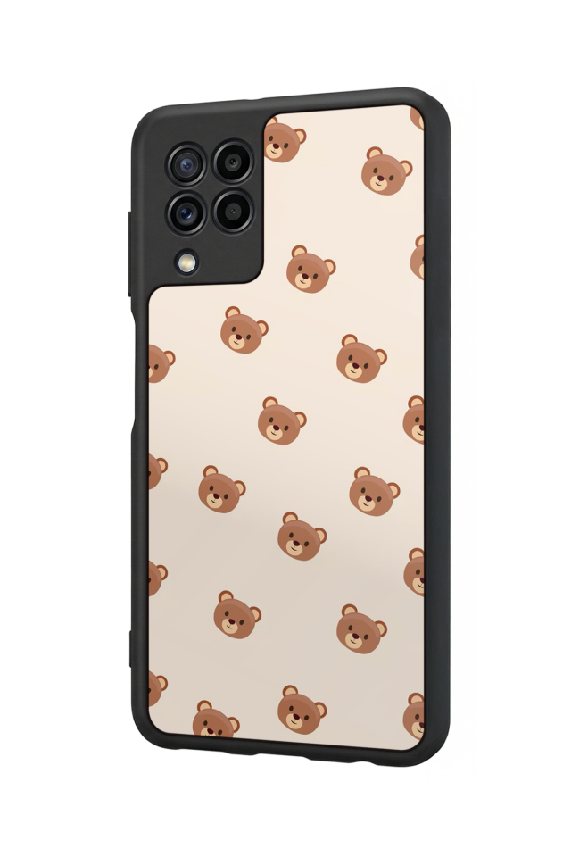 Samsung Galaxy M32 Uyumlu Ayı Tasarımlı Glossy Premium Kılıf