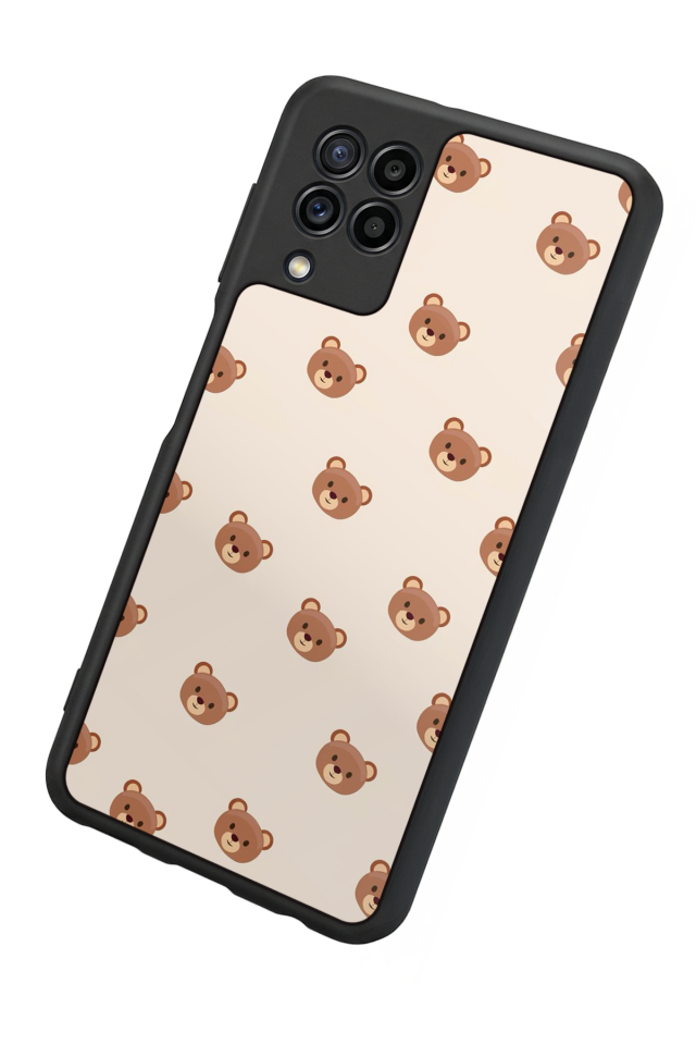 Samsung Galaxy M32 Uyumlu Ayı Tasarımlı Glossy Premium Kılıf