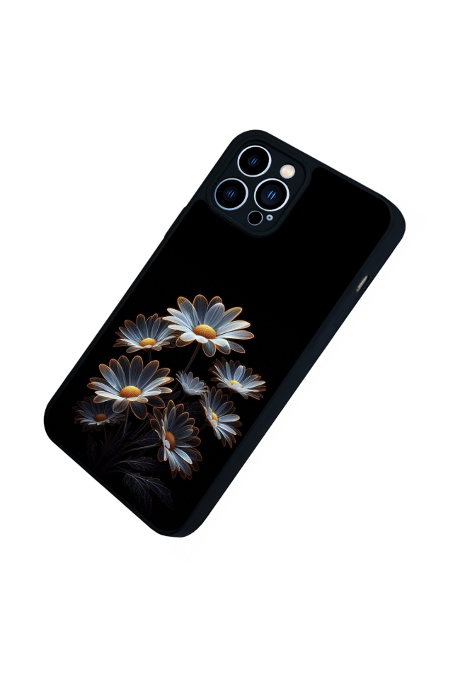 iPhone 12 Pro Max Uyumlu Cicek Tasarımlı Glossy Premium Kılıf