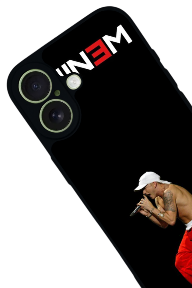 iPhone 17 Uyumlu Eminem Tasarımlı Glossy Premium Kılıf