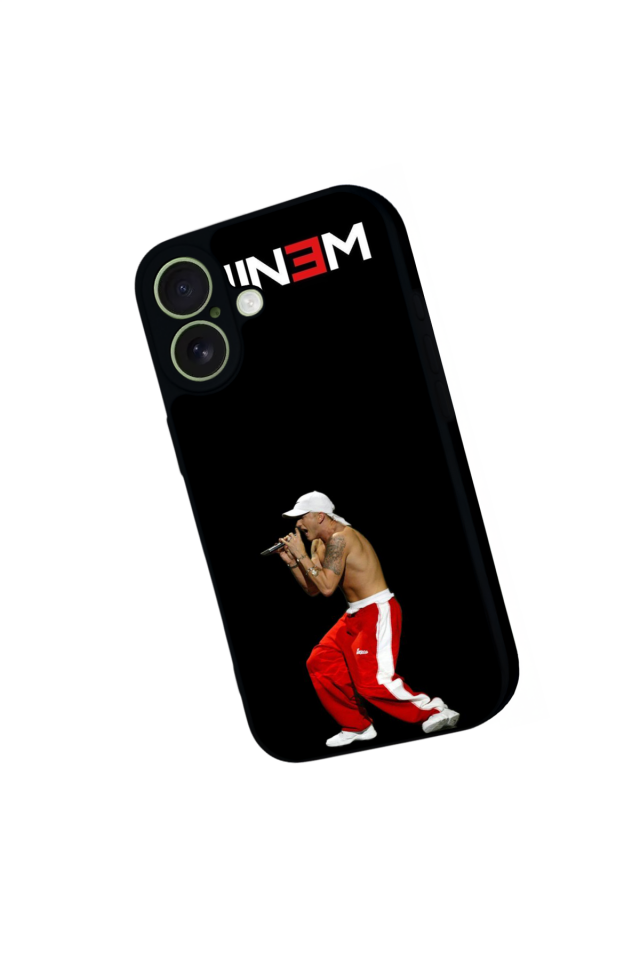 iPhone 17 Uyumlu Eminem Tasarımlı Glossy Premium Kılıf
